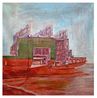 High tide in Alang by Bhasha Chakrabarti contemporary artwork Painting