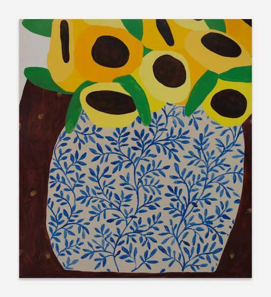 Sunflowers and acorns by Galina Munroe contemporary artwork Painting