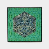 Paradise Mughal GardensPatterned Cube I by Anila Quayyum Agha contemporary artwork mixed media