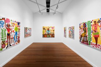 Contemporary art exhibition Kaylene Whiskey Indulkana Soup at Roslyn Oxley9 Gallery Sydney Australia
