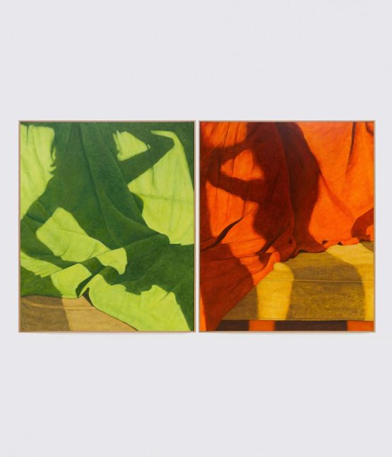 Doppelganger Diptych Part I  PartII by Jess Allen contemporary artwork Painting