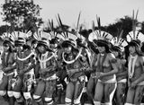 Yawalapiti women dance at the womens festival Yamurikuma Kamayura village Xingu Indigenous Territory state of Mato Grosso Brazil by Sebastiao Salgado contemporary artwork photography