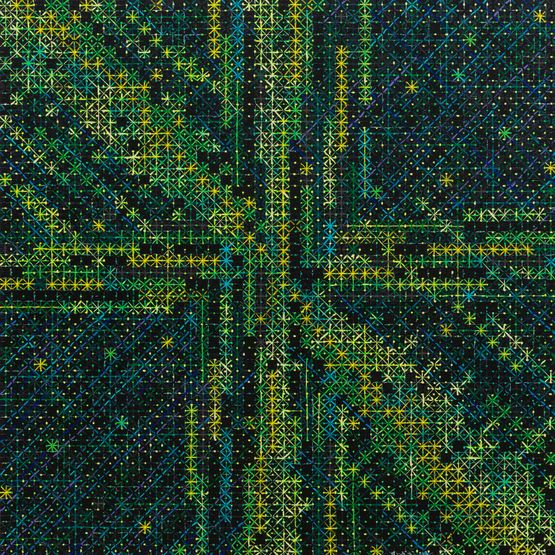 Appearance of Crosses 2017-18 by Ding Yi contemporary artwork Painting