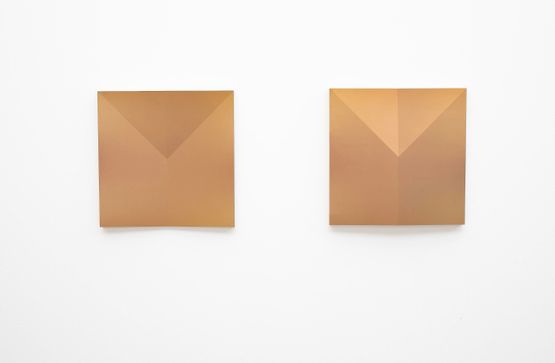 FOLDED REFLECTIONS  copper by Jeppe Hein contemporary artwork Sculpture
