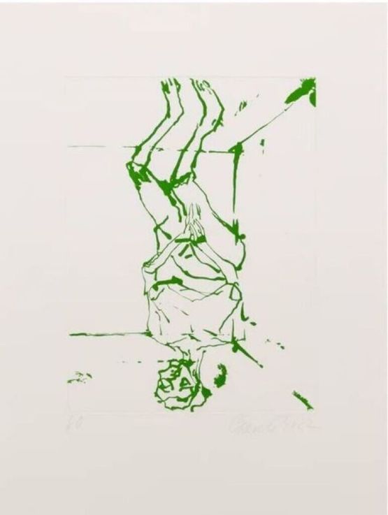 Serpentine - green by Georg Baselitz contemporary artwork Print