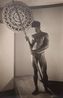 Man holding a sestha by Lionel Wendt contemporary artwork Print