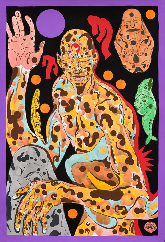 Meditative State by Richard Ayodeji Ikhide contemporary artwork Painting