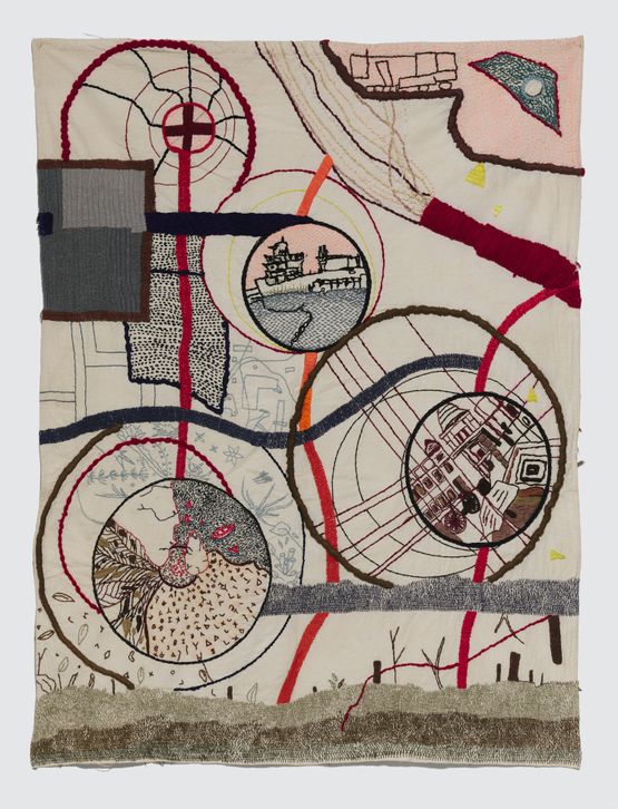 Shattered Horizons by T. Vinoja contemporary artwork Textile