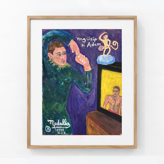 Nag iisip si Adam Adam was thinking about sth. by David Medalla contemporary artwork Works on Paper