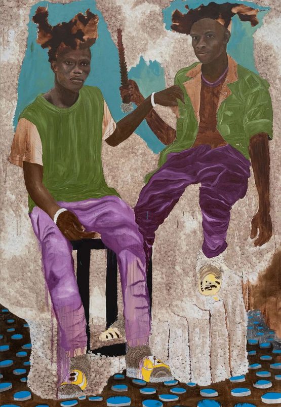 Be Aligned with the Same dreams  1 by Omar Ba contemporary artwork Painting
