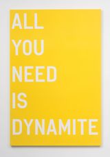 untitled all you need is dynamite by Rirkrit Tiravanija contemporary artwork painting