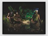 Untitled In a trance she walked out onto her reflection closed her eyes and received a plan from beyond the mountains by Christopher Udemezue contemporary artwork print
