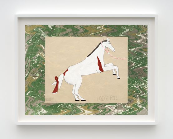Lodge Pole by Wendy Red Star contemporary artwork Painting