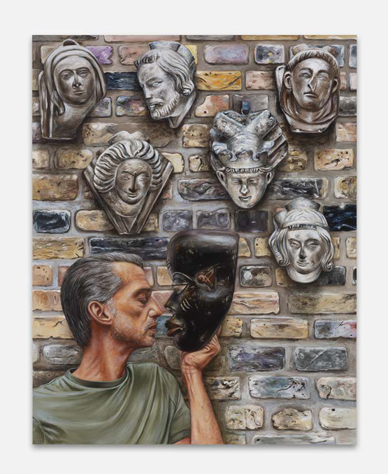 The Wall of Faces by Nazanin Pouyandeh contemporary artwork Painting