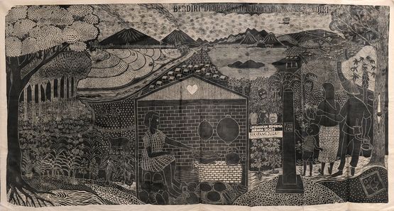 Berdiri Di Atas Kedaulatan Pangan Sendiri by Fitriani Dk contemporary artwork Print