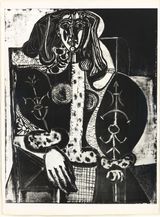Femme au Fauteuil no. 1 Le manteau polonais by Pablo Picasso contemporary artwork print