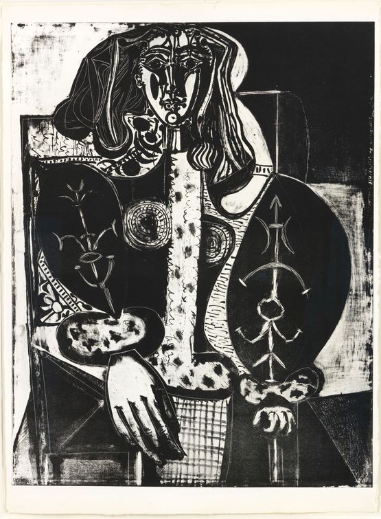 Femme au Fauteuil no. 1 Le manteau polonais by Pablo Picasso contemporary artwork Print