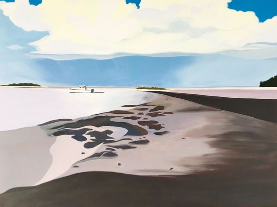 Afloat Crane Beach Ipswich MA by Tiffanie Ting contemporary artwork Painting