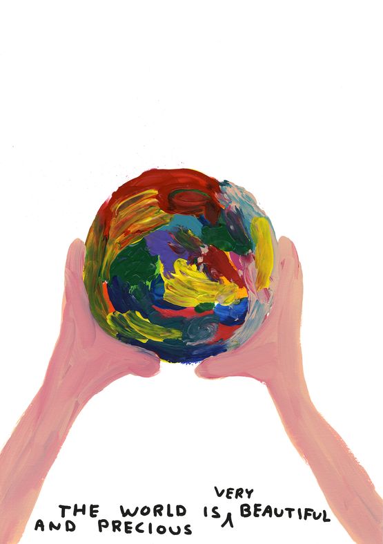 Untitled by David Shrigley contemporary artwork Painting