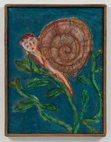 Snail Shell Man everyone carries their own burdens on their backs by Masao Nakahara contemporary artwork works on paper