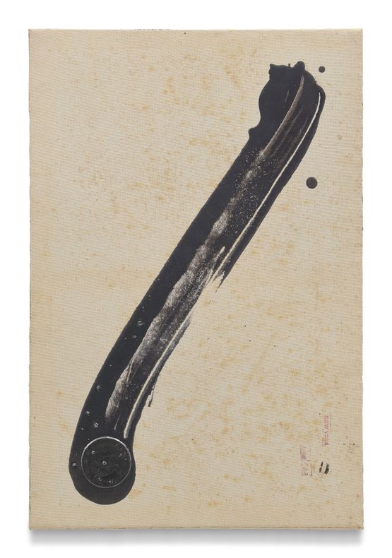 Action painting black line by Paul Sietsema contemporary artwork Painting