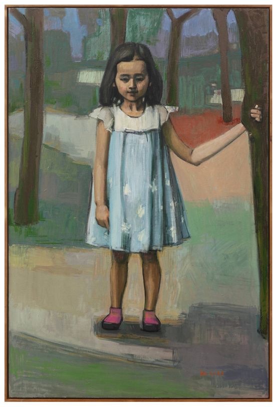 Untitled  little girl by Hui Zhang contemporary artwork Painting
