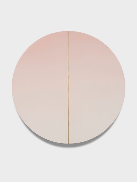 Moon Gaze Tondo by Mara De Luca contemporary artwork Painting