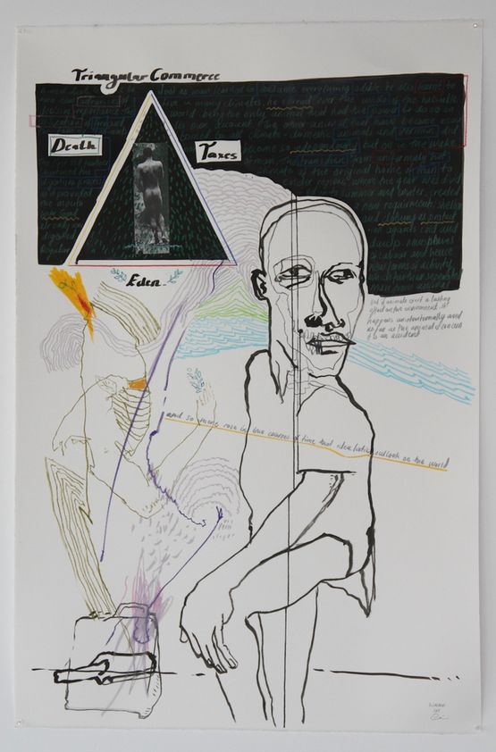 Triangular Commerce I DeathTaxes Eden by Kudzanai Chiurai contemporary artwork Painting
