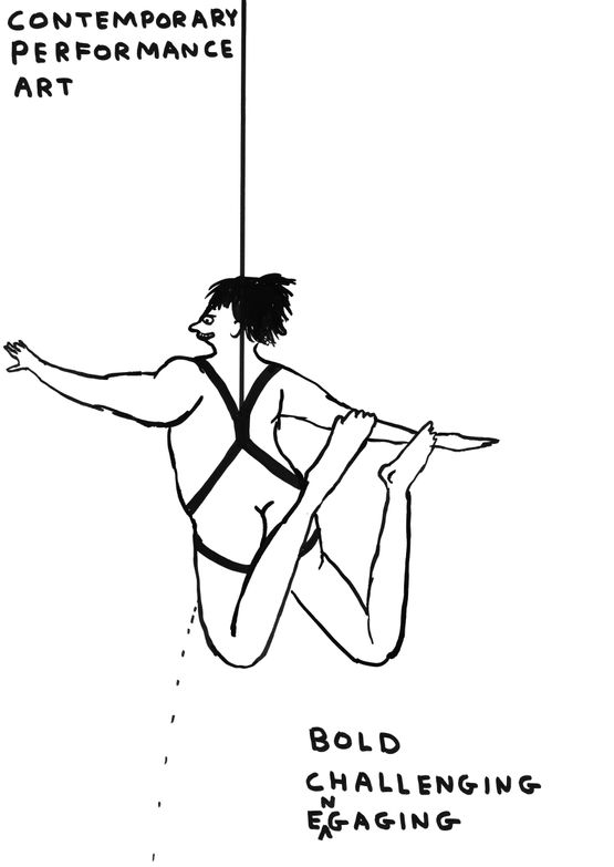 Untitled Contemporary Performance Art by David Shrigley contemporary artwork Works on Paper