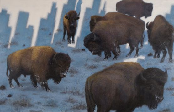 Bison Untitled by Zhang Hongtu contemporary artwork Painting