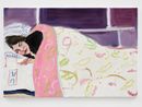 Esme in the Bed in the Studio by Chantal Joffe contemporary artwork Painting