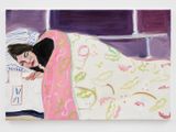 Esme in the Bed in the Studio by Chantal Joffe contemporary artwork painting