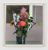 two bouquets by Roger White contemporary artwork painting works on paper