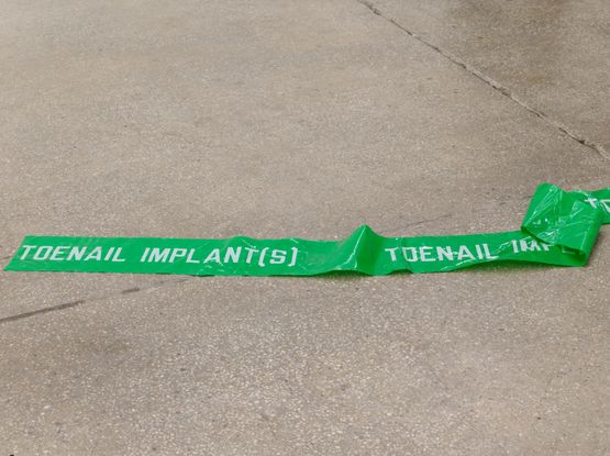 toenail implants by Darren Bader contemporary artwork Mixed Media