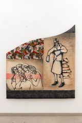Giotto whispers by Anju Dodiya contemporary artwork drawing painting sculpture works on paper