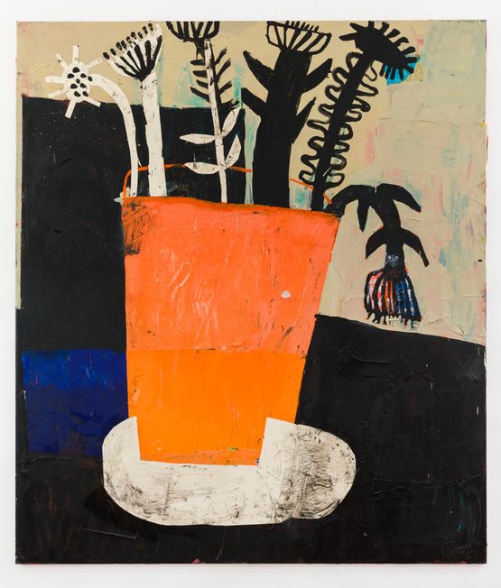Sun-dried Flowers Orange by Florence Hutchings contemporary artwork Painting