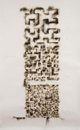 Wind Study Hilbert Curve by Jitish Kallat contemporary artwork works on paper