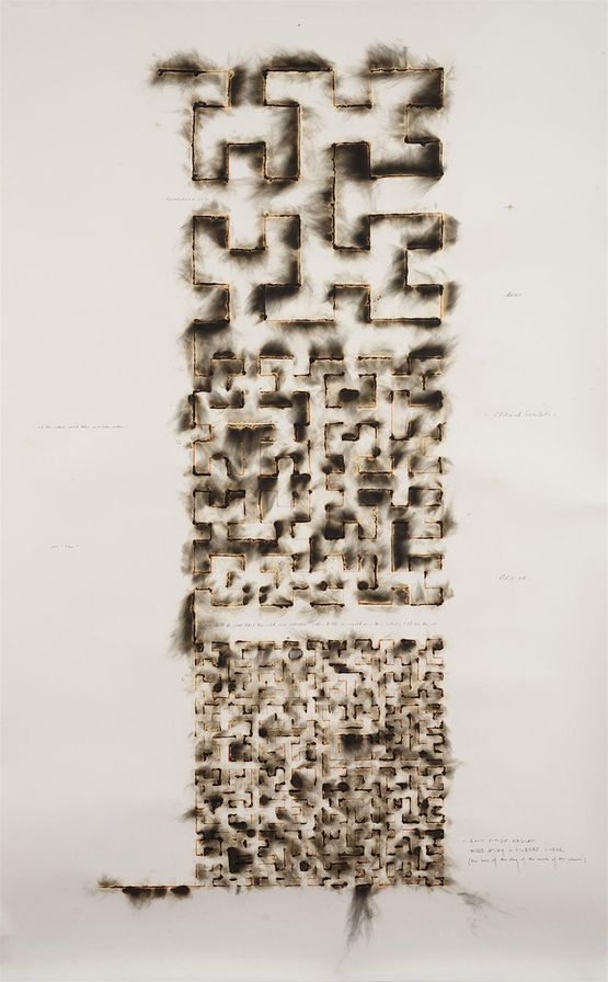 Wind Study Hilbert Curve by Jitish Kallat contemporary artwork Works on Paper