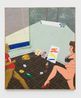 Walking Man and Woman After Hours in a California Art Studio by Robert Colescott contemporary artwork Painting