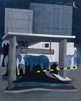 City Night with Waves by Miao Miao contemporary artwork mixed media