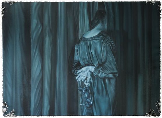 Slipping through fingers by Natalie Sasi Organ contemporary artwork Painting