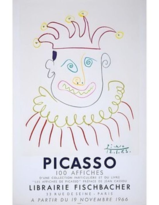 100 Affiches Pablo Picasso 1966 Original Stone Lithograph by Pablo Picasso contemporary artwork Print