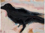 Crow orange and cream by Matthew Krishanu contemporary artwork painting