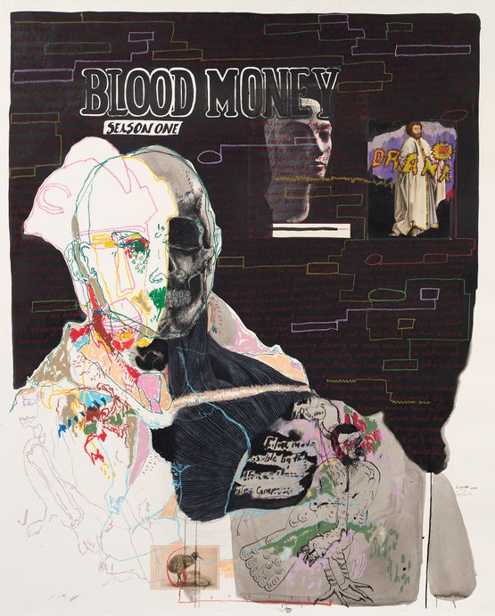 Untitled XX Blood Money Season One by Kudzanai Chiurai contemporary artwork Works on Paper