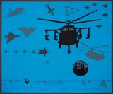 Icarus Remembers Beware of the Military Industrial Complex by Derek Boshier contemporary artwork painting