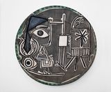 Jacqueline au chevalet by Pablo Picasso contemporary artwork sculpture