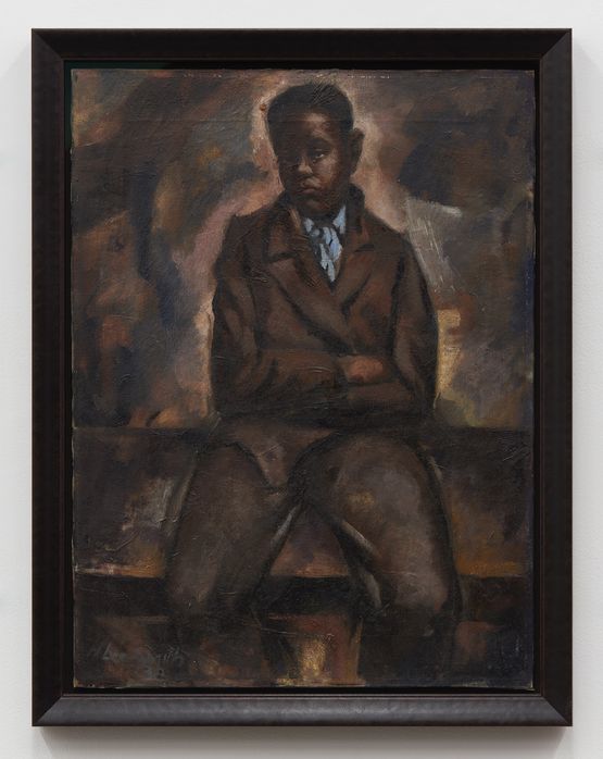 Portrait of a Boy by Hughie Lee-Smith contemporary artwork Painting