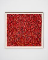 Among the Ruins Silence Red and Orange by Antonio Tarsis contemporary artwork works on paper sculpture