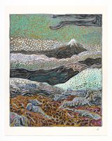 Volcano by Billy Childish contemporary artwork print