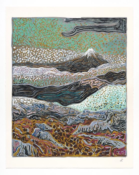 Volcano by Billy Childish contemporary artwork Print